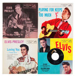 "ELVIS PRESLEY" RCA VICTOR 45 RPM RECORDS WITH PICTURE SLEEVES.