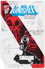 "THE PUNISHER" VOL. 2 #100 COMIC BOOK VARIANT COVER ORIGINAL ART BY FRANK TERAN.
