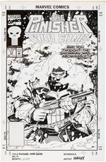 "THE PUNISHER: WAR ZONE" VOL. 1 #11 COMIC BOOK COVER ORIGINAL ART BY MIKE MANLEY.