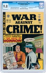 "WAR AGAINST CRIME" #10 DEC. 1949 - JAN. 1950 CGC 9.8 NM/MINT GAINES FILE COPY (FIRST VAULT KEEPER).