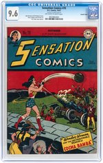 "SENSATION COMICS" #70 OCTOBER 1947 CGC 9.6 NM+ (DOUBLE COVER).