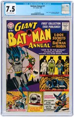 "BATMAN ANNUAL" #1 1961 CGC 7.5 VF-.