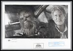 "STAR WARS: THE FORCE AWAKENS - JUST LIKE OLD TIMES" FRAMED ORIGINAL ART BY ROBERT BAILEY.