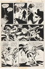 "WORLD'S FINEST" #212 COMIC PAGE ORIGINAL ART BY DICK DILLIN FEATURING SUPERMAN & MARTIAN MANHUNTER.