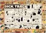 CHESTER GOULD "DICK TRACY" 1947 SUNDAY PAGE ORIGINAL ART CUSTOM FRAMED DISPLAY.