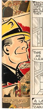 CHESTER GOULD "DICK TRACY" 1947 SUNDAY PAGE ORIGINAL ART CUSTOM FRAMED DISPLAY.