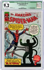 AMAZING SPIDER-MAN #3 JULY 1963 CGC 9.2 QUALIFIED (FIRST DR OCTOPUS) FILE COPY.