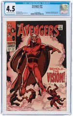 "AVENGERS" #57 OCTOBER 1968 CGC 4.5 VG+ (FIRST VISION).