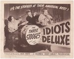 THREE STOOGES "IDIOTS DELUXE" TITLE CARD.
