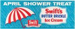 "SWIFT'S ICE CREAM" ADVERTISING SIGN PAIR.
