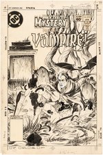 "HOUSE OF MYSTERY" #312 COMIC BOOK COVER ORIGINAL ART BY MICHAEL KALUTA (I... VAMPIRE!).