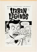DANIEL CLOWES "URBAN LEGENDS" #1 COMIC BOOK COVER ORIGINAL ART.