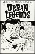 DANIEL CLOWES "URBAN LEGENDS" #1 COMIC BOOK COVER ORIGINAL ART.