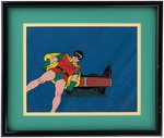 "THE NEW ADVENTURES OF BATMAN" FILMATION ANIMATION CEL FEATURING ROBIN & THE BATMOBILE.