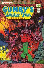 ART ADAMS "GUMBY'S WINTER FUN SPECIAL" COMIC BOOK PAGE ORIGINAL ART.