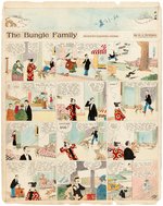"THE BUNGLE FAMILY" HAND-COLORED 1926 SUNDAY PAGE ORIGINAL ART BY HARRY TUTHILL.