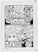 "DARK HORSE PRESENTS" #106 "GODZILLA'S DAY" COMIC BOOK PAGE ORIGINAL ART BY DAVE COOPER.