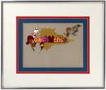 "MONCHHICHIS" CARTOON TITLE ANIMATION FRAMED DISPLAY.