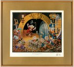 CARL BARKS "HANDS OFF MY PLAYTHINGS" SIGNED & FRAMED GOLD PLATE PRINTER'S PROOF.