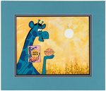 "KELLOGG'S TRIPLE SNACK" BREAKFAST CEREAL ANIMATED COMMERCIAL CEL DISPLAY.