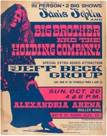 "JANIS JOPLIN" BIG BROTHER AND THE HOLDING COMPANY 1968 BLACK LIGHT CONCERT POSTER BY DAIL BEEGHLY.