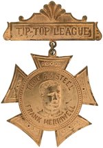 FRANK MERRIWELL "TIP TOP WEEKLY" EARLY & HISTORIC DIME NOVEL PREMIUM BADGE.