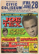 "8th ANNUAL SUMMER SHOWER OF STARS" CONCERT POSTER WITH JOE TEX & PERCY SLEDGE.
