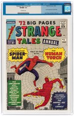 "STRANGE TALES" ANNUAL #2 1963 CGC 9.0 VF/NM FEATURING SPIDER-MAN & HUMAN TORCH.