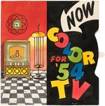 "BLACK AND WHITE/COLOR TV FOR '54" PREMIUM PROTOTYPE ORIGINAL ART.