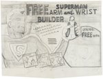 "SUPERMAN MUSCLE BUILDER" PREMIUM PROTOTYPE ORIGINAL ART & STAT.