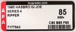 "G.I. JOE - A REAL AMERICAN HERO" DREADNOK RIPPER SERIES 4 AFA 85 NM+.