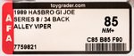 "G.I. JOE - A REAL AMERICAN HERO" ALLEY VIPER SERIES 8/34 BACK AFA 85 NM+.