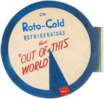 GENERAL ELECTRIC ROTO-COLD REFRIGERATOR "OUT OF THIS WORLD" PREMIUM DIAL PROTOTYPE ORIGINAL ART.
