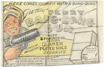 "TERRY AND THE PIRATES" QUAKER "TERRY BANG-BANG GUN" PREMIUM PROTOTYPE ORIGINAL ART & STAT PAIR.