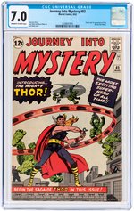 "JOURNEY INTO MYSTERY" #83 AUGUST 1962 CGC 7.0 FINE/VF (FIRST THOR).