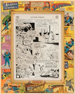 WAYNE BORING "ACTION COMICS" #199 COMIC BOOK PAGE ORIGINAL ART CUSTOM FRAMED DISPLAY.