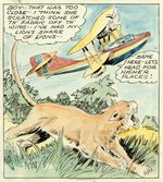 "TAILSPIN TOMMY" 1933 SUNDAY PAGE ORIGINAL ART CUSTOM DISPLAY.