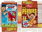 POST "COCOA PEBBLES" FILE COPY CEREAL BOX FLAT WITH "FLINTSTONE BIRD KITE" PREMIUMS.