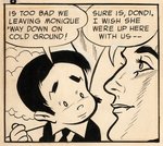 "DONDI" 1956 SUNDAY PAGE ORIGINAL ART BY IRWIN HASEN CUSTOM FRAMED DISPLAY.