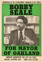"BOBBY SEALE FOR MAYOR OF OAKLAND" 1973 CAMPAIGN POSTER.