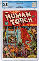 "THE HUMAN TORCH" #6 WINTER 1941 CGC 2.5 GOOD+.