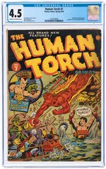 "THE HUMAN TORCH" #7 SPRING 1942 CGC 4.5 VG+.