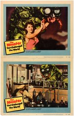 "THE MONSTER THAT CHALLENGED THE WORLD" LOBBY CARD NEAR SET.