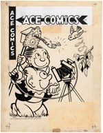 "ACE COMICS" COMIC BOOK COVER ORIGINAL ART PAIR (THE KATZENJAMMER KIDS) BY JOE MUSIAL.