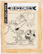 "ACE COMICS" #79 COMIC BOOK COVER ORIGINAL ART (THE KATZENJAMMER KIDS) BY JOE MUSIAL.
