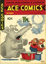 "ACE COMICS" #79 COMIC BOOK COVER ORIGINAL ART (THE KATZENJAMMER KIDS) BY JOE MUSIAL.
