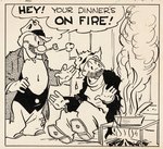 "PETE THE TRAMP" 1936 DAILY STRIP ORIGINAL ART LOT BY CLARENCE D. RUSSELL.