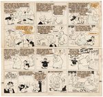 "BARNEY GOOGLE AND SNUFFY SMITH" 1935 SUNDAY PAGE ORIGINAL ART BY BILLY DeBECK.