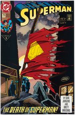 "SUPERMAN" #95 (DEATH OF SUPERMAN) JERRY SIEGEL SIGNED LIMITED EDITION COMIC BOOK.
