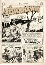 "TOMAHAWK" #35 COMIC BOOK PAGE ORIGINAL ART BY FRED RAY.